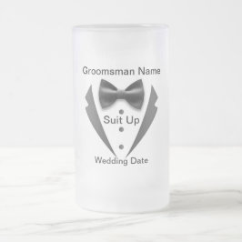 Caneca De Cerveja Vidro Jateado Acoplar Padrinho de casamento Fosco