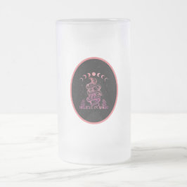 Caneca De Cerveja Vidro Jateado Acredita Na Arte Mágica Celestial Wiccan