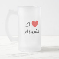 Adoro o Fosco de Tipografia Cardíaca do Alaska
