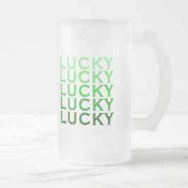 Caneca De Cerveja Vidro Jateado Afortunado afortunado afortunado afortunado