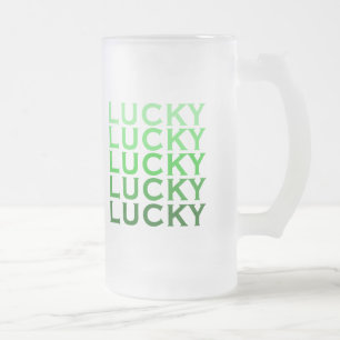 Caneca De Cerveja Vidro Jateado Afortunado afortunado afortunado afortunado