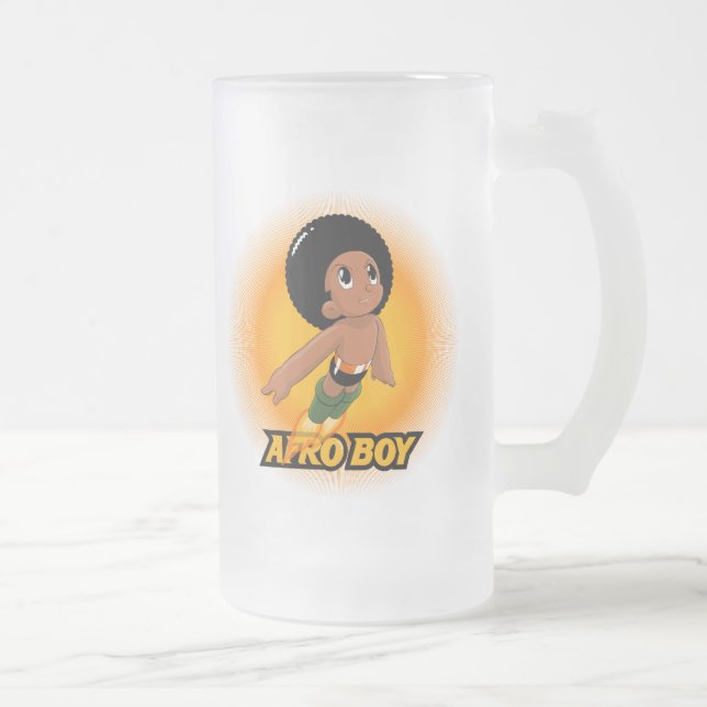 Caneca De Cerveja Vidro Jateado AfroBoy! (Direita)