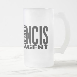 Caneca De Cerveja Vidro Jateado Agente aposentado de NCIS