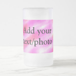 Caneca De Cerveja Vidro Jateado Água simples rosa vermelha personalizada adicionar
