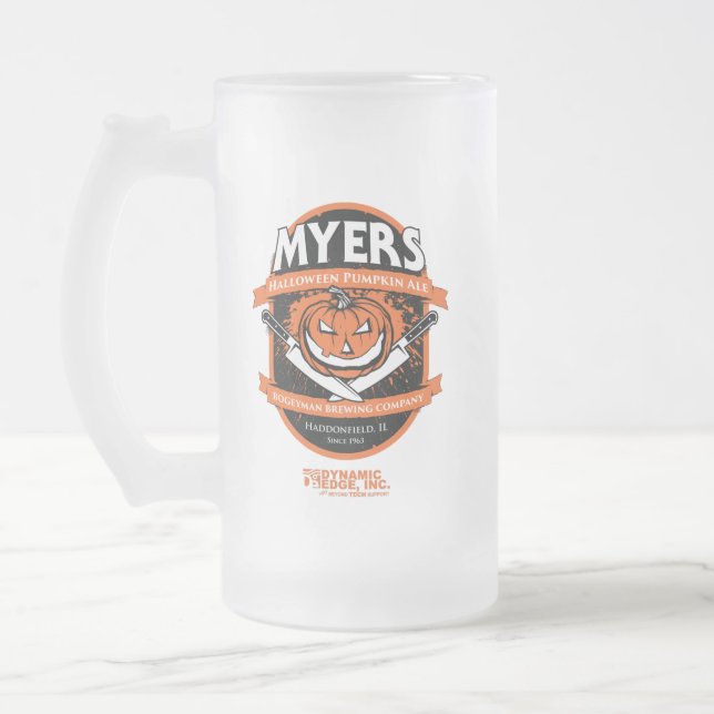 Caneca De Cerveja Vidro Jateado Ale Pumpkin de Myer (Esquerda)