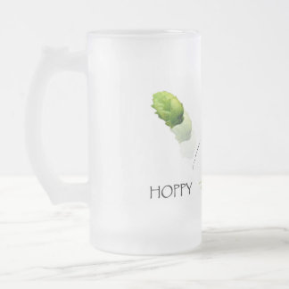 Caneca De Cerveja Vidro Jateado Alegria Hoppy Hoppy da alegria
