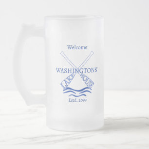 Caneca De Cerveja Vidro Jateado Algodão Cabin Lake House Drinkware