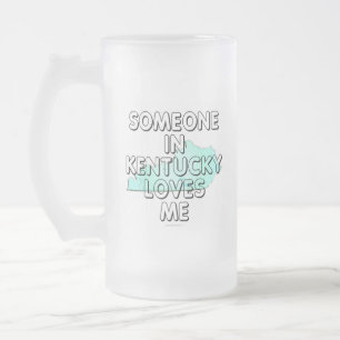 Caneca De Cerveja Vidro Jateado Alguém em Kentucky ama-me