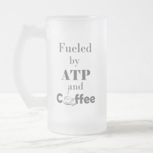 Caneca De Cerveja Vidro Jateado Alimentado por ATP e Café