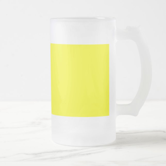 Caneca De Cerveja Vidro Jateado Amarelo (Direita)
