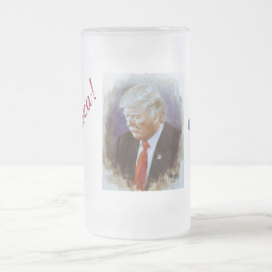 Caneca De Cerveja Vidro Jateado AMÉRICA DONALD TRUMP NÃO É CULPADA! design DE 7 VI