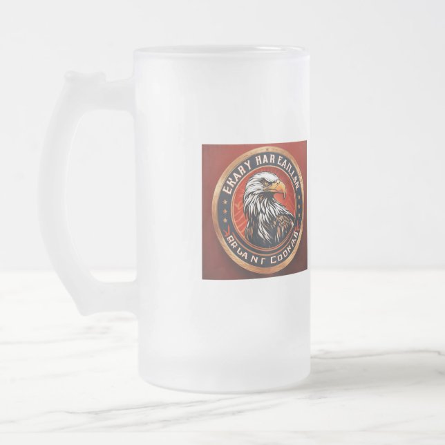 Caneca De Cerveja Vidro Jateado American Aerie (Esquerda)