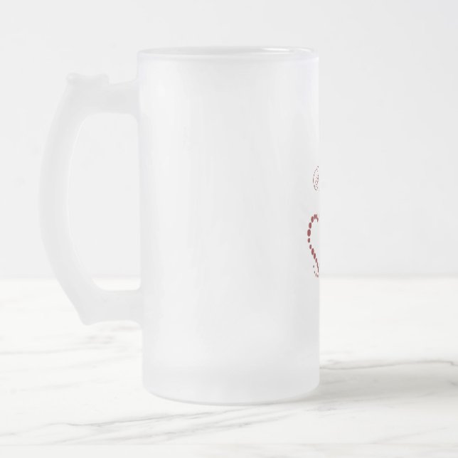 Caneca De Cerveja Vidro Jateado Amor Amor Amor Heart Namorados (Esquerda)