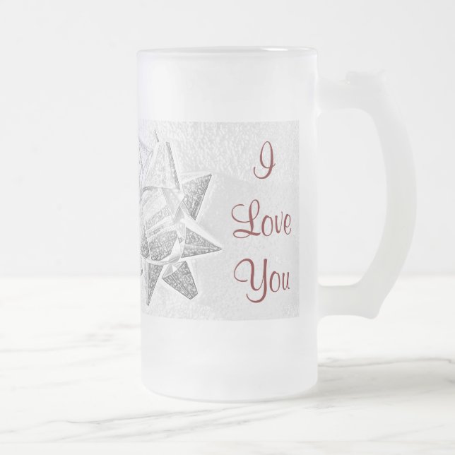 Caneca De Cerveja Vidro Jateado Amor do Natal da mãe (Direita)