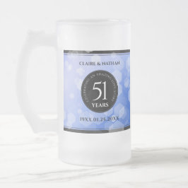 Caneca De Cerveja Vidro Jateado Aniversário de Casamento da rua Elegante 51