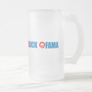 Caneca De Cerveja Vidro Jateado Anti-Obama - fanfarrão Ofama
