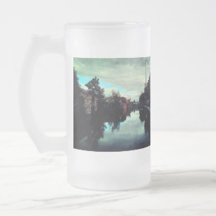 Caneca De Cerveja Vidro Jateado Ao longo do canal