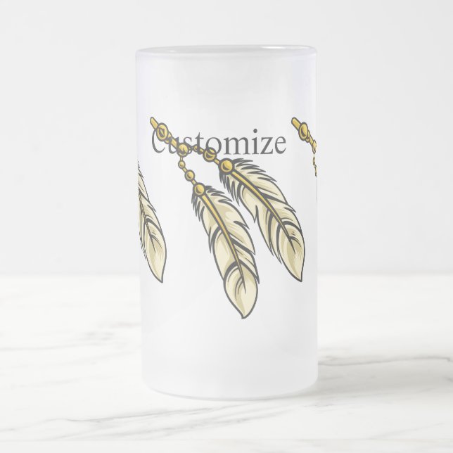 Caneca De Cerveja Vidro Jateado Apache Penas Thunder_Cove (Centro)