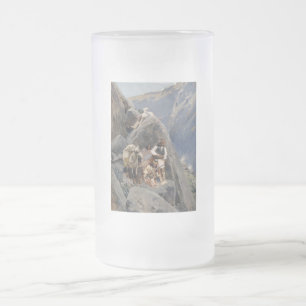 Caneca De Cerveja Vidro Jateado Apache Warriors: Escorregada pela Cavalaria Americ