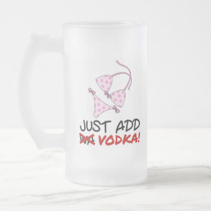 Caneca De Cerveja Vidro Jateado Apenas adicione a vodca
