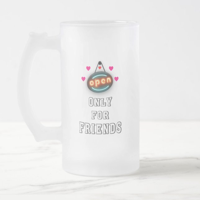 Caneca De Cerveja Vidro Jateado Apenas Para Amigos 30 Meninas Garotas Amizade De J (Esquerda)