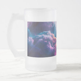 Caneca De Cerveja Vidro Jateado Arte de Nebulosa Espacial Abstrata - Cósmica Color