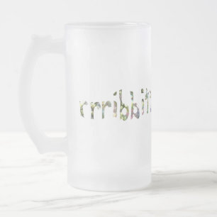 Caneca De Cerveja Vidro Jateado Arte do Sapo Arco-Íris