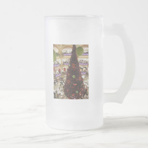 Caneca De Cerveja Vidro Jateado Árvore de Natal de Paris Lafayette