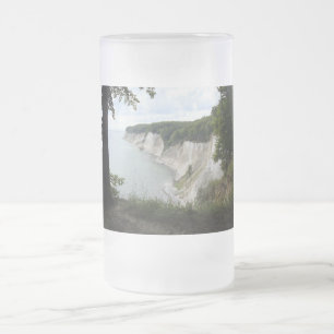 Caneca De Cerveja Vidro Jateado Árvores Água Natureza Penhascos Paz Amor Destino