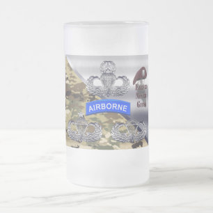 Caneca De Cerveja Vidro Jateado Asas Aéreas - Ganhadas Nunca Dadas