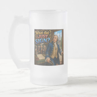 Caneca De Cerveja Vidro Jateado Assinatura de John Hancock Citação Questionável Di
