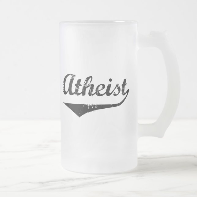 Caneca De Cerveja Vidro Jateado Ateu 2 (Direita)