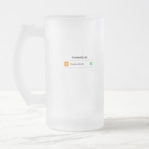 Caneca De Cerveja Vidro Jateado Atualmente em modo de avião