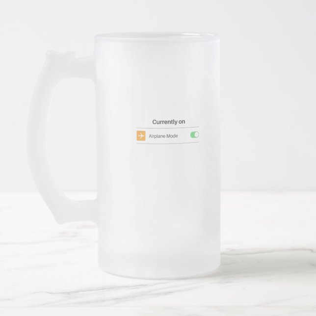 Caneca De Cerveja Vidro Jateado Atualmente em modo de avião (Esquerda)