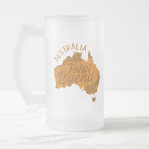 CANECA DE CERVEJA VIDRO JATEADO AUSTRÁLIA: LEGENDA TOTAL