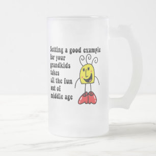 Caneca De Cerveja Vidro Jateado Avó engraçada