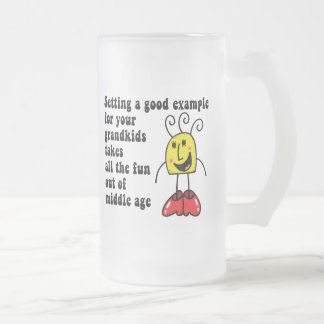 Caneca De Cerveja Vidro Jateado Avó engraçada