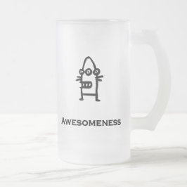 Caneca De Cerveja Vidro Jateado Awesomity de Três Olhos Bot