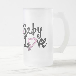 Caneca De Cerveja Vidro Jateado Baby Love Mug