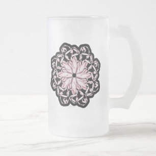 Caneca De Cerveja Vidro Jateado Balé Padrão (cor-de-rosa) Fosco Vidro da caneta