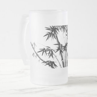 Caneca De Cerveja Vidro Jateado Bambu