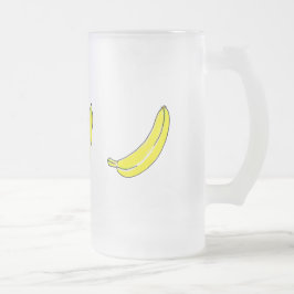 Caneca De Cerveja Vidro Jateado Banana