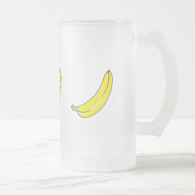 Caneca De Cerveja Vidro Jateado Banana (Direita)