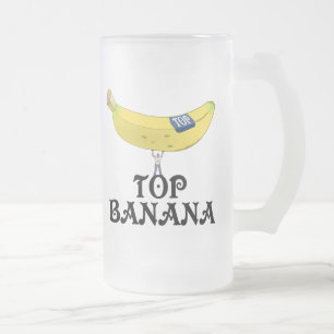 Caneca De Cerveja Vidro Jateado Banana superior - personalizada