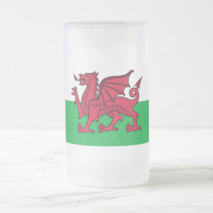 Caneca De Cerveja Vidro Jateado Bandeira Celta do Dragão Vermelho do País de Gales
