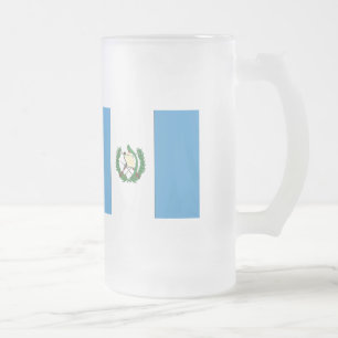 Caneca De Cerveja Vidro Jateado Bandeira da Guatemala