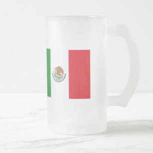 Caneca De Cerveja Vidro Jateado Bandeira mexicana