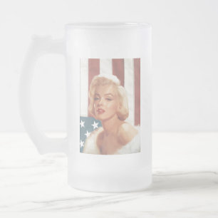 Caneca De Cerveja Vidro Jateado Bandeira ZAZZ de CC15 Marilyn