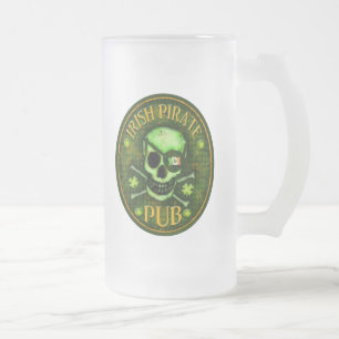 Caneca De Cerveja Vidro Jateado Bar irlandês BeerMug/caneca de cerveja do pirata