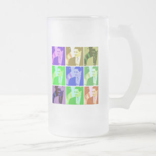 Caneca De Cerveja Vidro Jateado Barack Obama Pop Art
